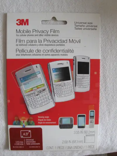 Mobile Privacy Film - new in package - for cell phones etc, View more
