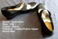 Size 11 shoes, Naturalizer, low heel, NEW, Black shoes