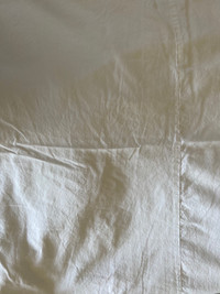 White DOUBLE bed skirt
