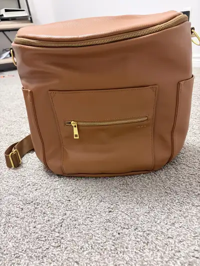 Fawn Design Diaper Bag Backpack – Brown Faux Leather , View more