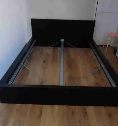 IKEA Queen Bed Frame + Bed Slats – Excellent Condition, View more