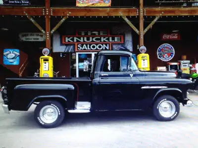 1955 chev 1/2 ton. 327cid new 4 speed trans new tires custom interior new easy wire installed. Led l...