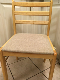 Wood Chair with Fabric Cushion