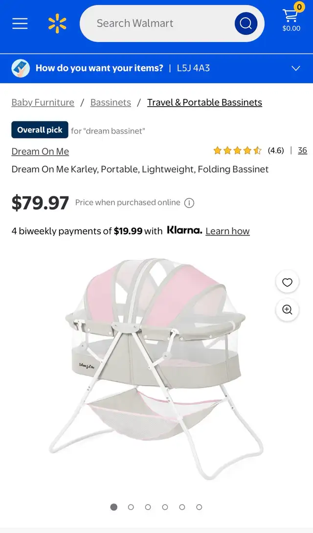 Dream on me Karley , Foldable bassinet
