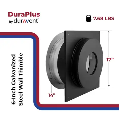 Brand new DuraVent 6DP-WT Painted Galvanized Steel Wall Thimble , View more