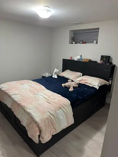 one private room (unfurnished) and one private washroom for rent in a 3 bedroom 2 full washroom base...