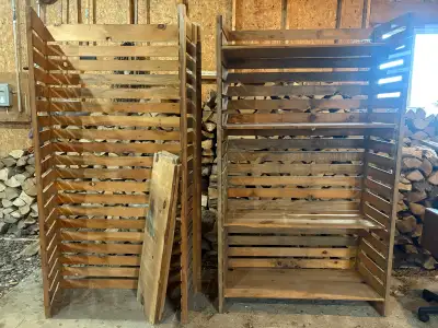 wooden shelves , View more
