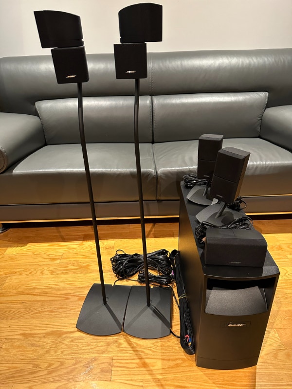 Bose Acoustimass 10 Series IV with highend metal speaker stands Stereo Systems & Home Theatre