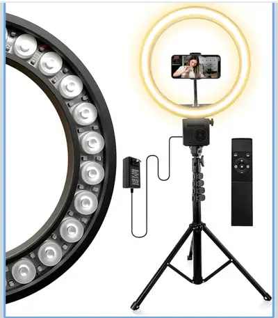 AGOGO 12'' LED Ring Light with Tripod Stand and Phone Holder, View more