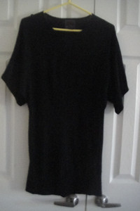 Women Butterfly Style Sweater Dress Black, size S/M