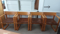 4 MATCHING MAPLEWOOD CANADIAN MADE (QUEBEC) ACCENT CHAIRS