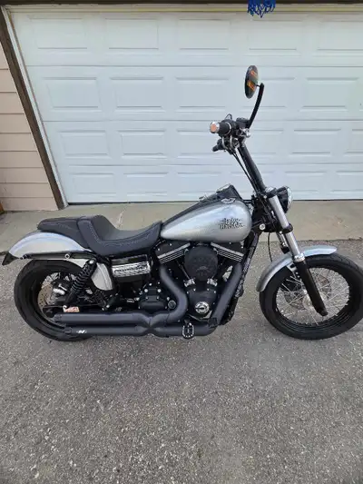 Beautiful maintained 2015 dyna street bob with a full stage 2 upgrade and Harley's iconic Hard candy...