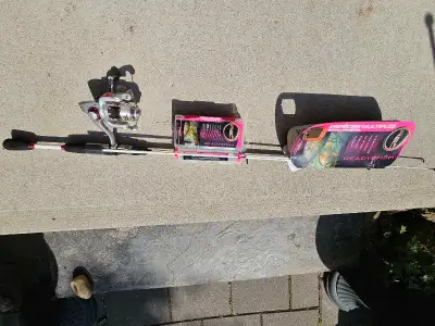 Ready 2 Fish Fishing Set for the Fishergirl in your family Rod, Reel with line and tackle .
