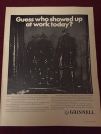 1972 Grinnell Sprinkler Systems Original Ad