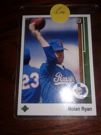 NOLAN RYAN WITH FOOTBALL BASEBALL CARD