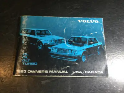 "1983 Volvo DL/GL/GLT/Turbo Owner's Manual" USA/Canada cars. This is the owner's manual that came wi...