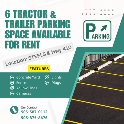 TRACTOR TRAILER PARKING | SECURED GATES | VIDEO SURVEILLANCE |, View more