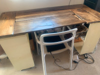 Rustic Barnboard tabletop Desk with Shelving