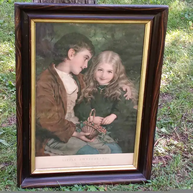 RARE Pears Annual 'Little Sweethearts' Framed Lithograph Print! in Arts & Collectibles in London - Image 8