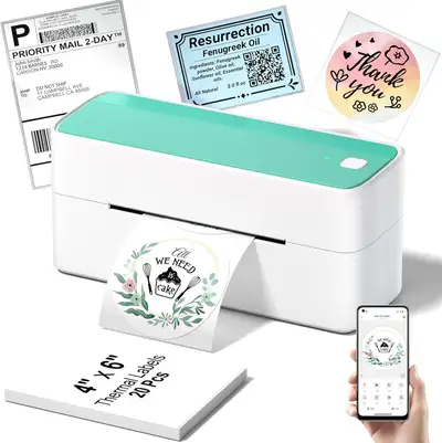 Phomemo Bluetooth Shipping Thermal Label Printer, 4X6, View more