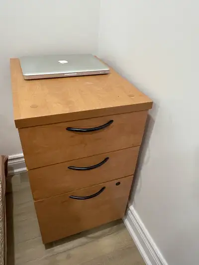 Wooden 3-Drawer Filing Cabinet, View more