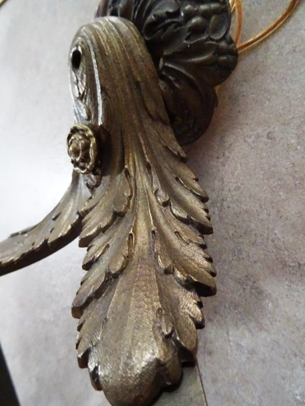 WALL SCONCE bronze NEOCLASSICAL Greek Key DOUBLE LIGHT FIXTURE in Indoor Lighting & Fans in Hamilton - Image 4