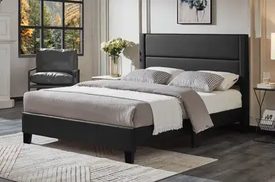 Brand New Spartan Black King Size Platform Bedframe on Sale for $319 Also Available in Queen Size $2...