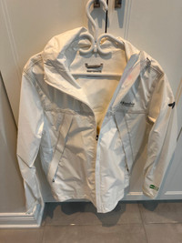 White Women's Columbia Rain Jacket, Large
