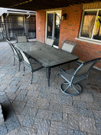 Patio table and chairs set