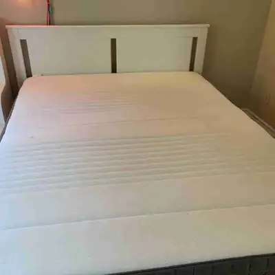 Queen bed and mattress , View more
