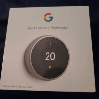 Google Nest Thermostat stainless steel