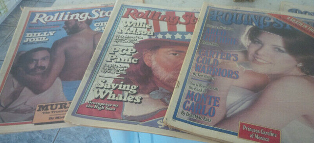 6 Rolling Stone Magazines, UK Version, 1970's, Get 6 for  $25. in Arts & Collectibles in Stratford