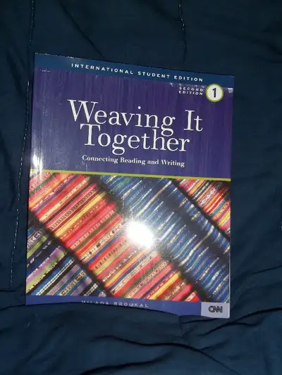 Weaving It Together: Connecting Reading and Writing by Milada Broukal. 2nd. Edition and only Book 1....