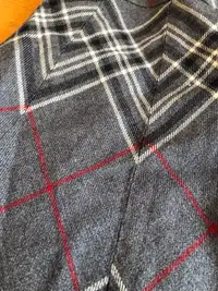 Vintage Highland Queen Wool A-Line Tartan midi Skirt 