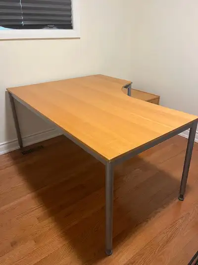 Desk + Drawer + 2 File Cabinet Set, View more