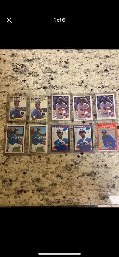 MLB Ken Griffey jr rookie card lot (10 cards mint), View more