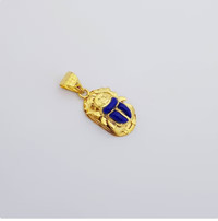 18K Gold Double-sided  Egyptian Scarab Pendant