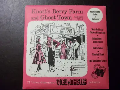 A set of 3 reels of the "Knott's Berry Farm and Ghost Town", Packet No.2 Vactionland Series, Califor...