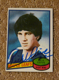 Rick Vaive RC Rookie Autographed Card Toronto Maple Leafs