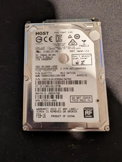 HGST 1TB SATA Computer Hard Drive, View more
