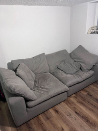 Grey Cloud Couch NEED GONE ASAP