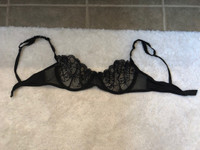 36C bra - underwire all black lace bra - $10