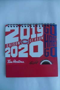 2019-20-MONTREAL CANADIENS-Tim Horton's-Desk Calendar.
