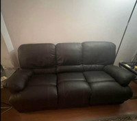 3 seater leather reclining couch