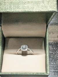 REDUCED PRICE 14K White Gold Princess Cut Diamond Ring