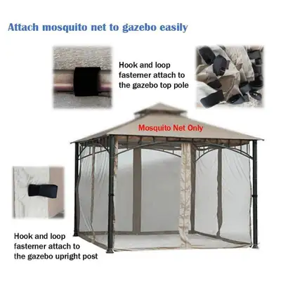 Brandnew Mesh curtain of 10’x10’ Gazebo netting, View more