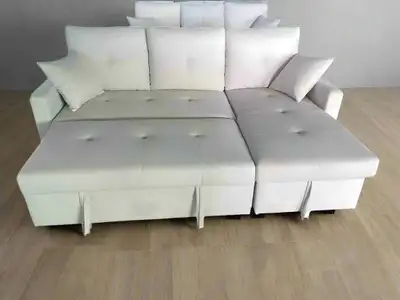 Modern White Sectional Sofa Bed, View more