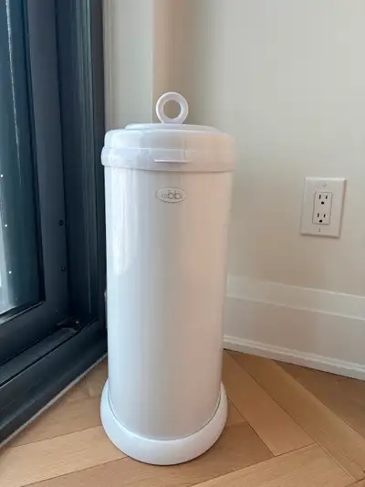 Ubbi Diaper Pail in white, View more
