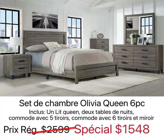 100%NEUF!!! Des lits et des meubles à Liquidation!!! in Beds & Mattresses in City of Montréal - Image 2