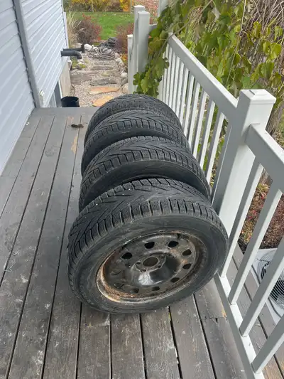 Tires in very good condition Rims are rusted, where sanded and painted last year but the rust came b...